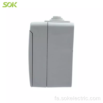 1 نصب سطحی پریز برق Schuko ضد آب و هوا